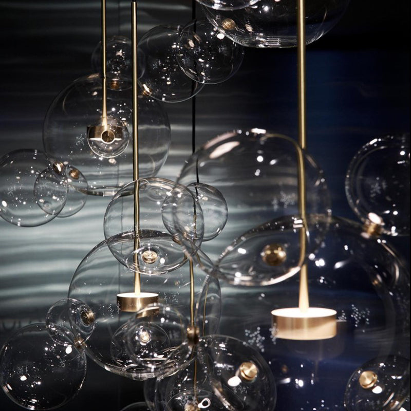glass globe chandelier