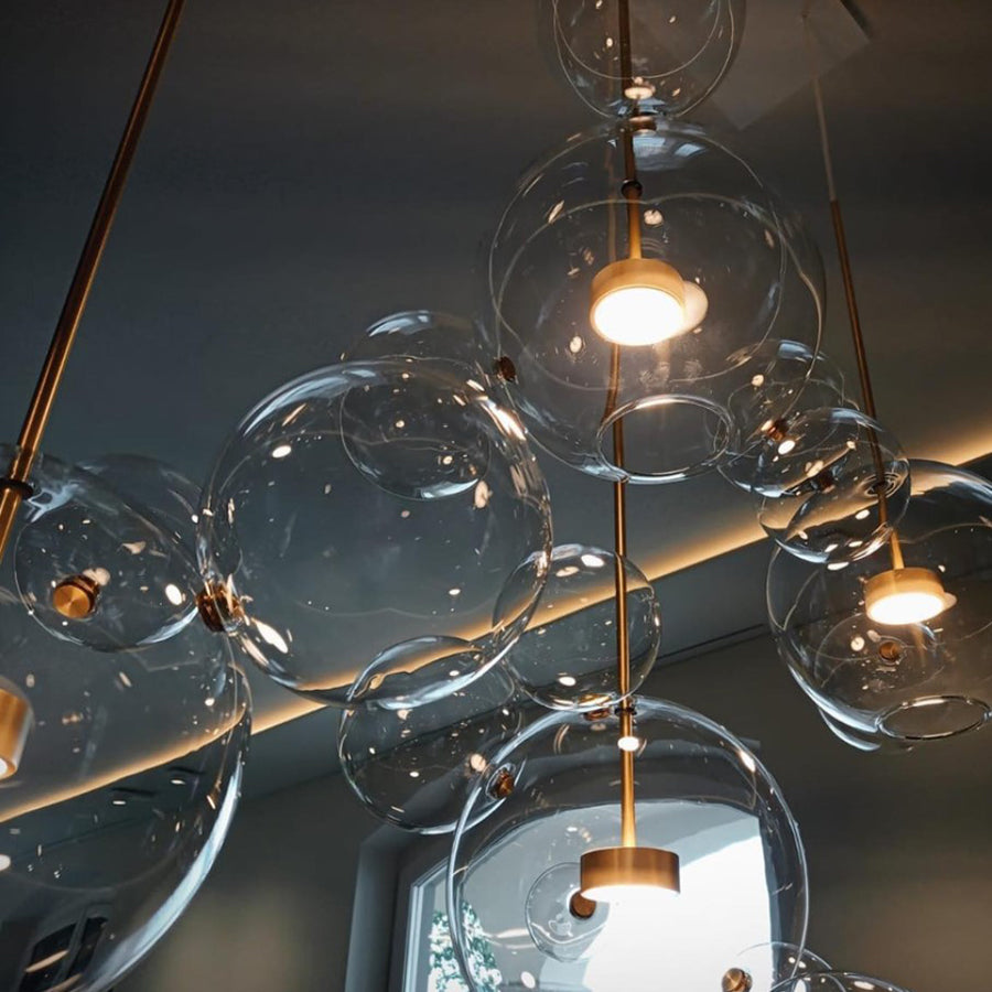 bubble ball chandelier