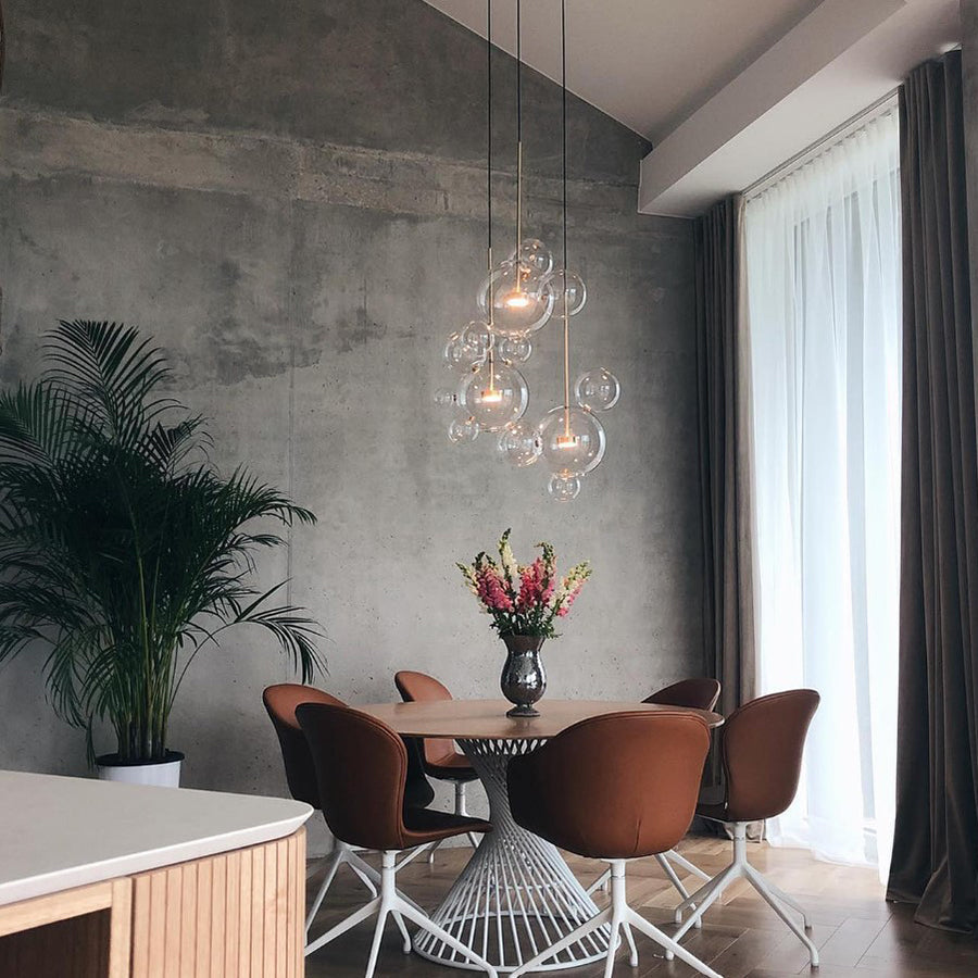 bubble ball chandelier
