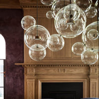 Thumbnail for glass bubble chandelier dining room