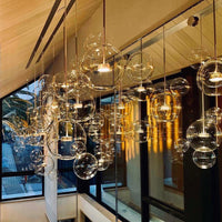 Thumbnail for glass bubble chandelier dining room