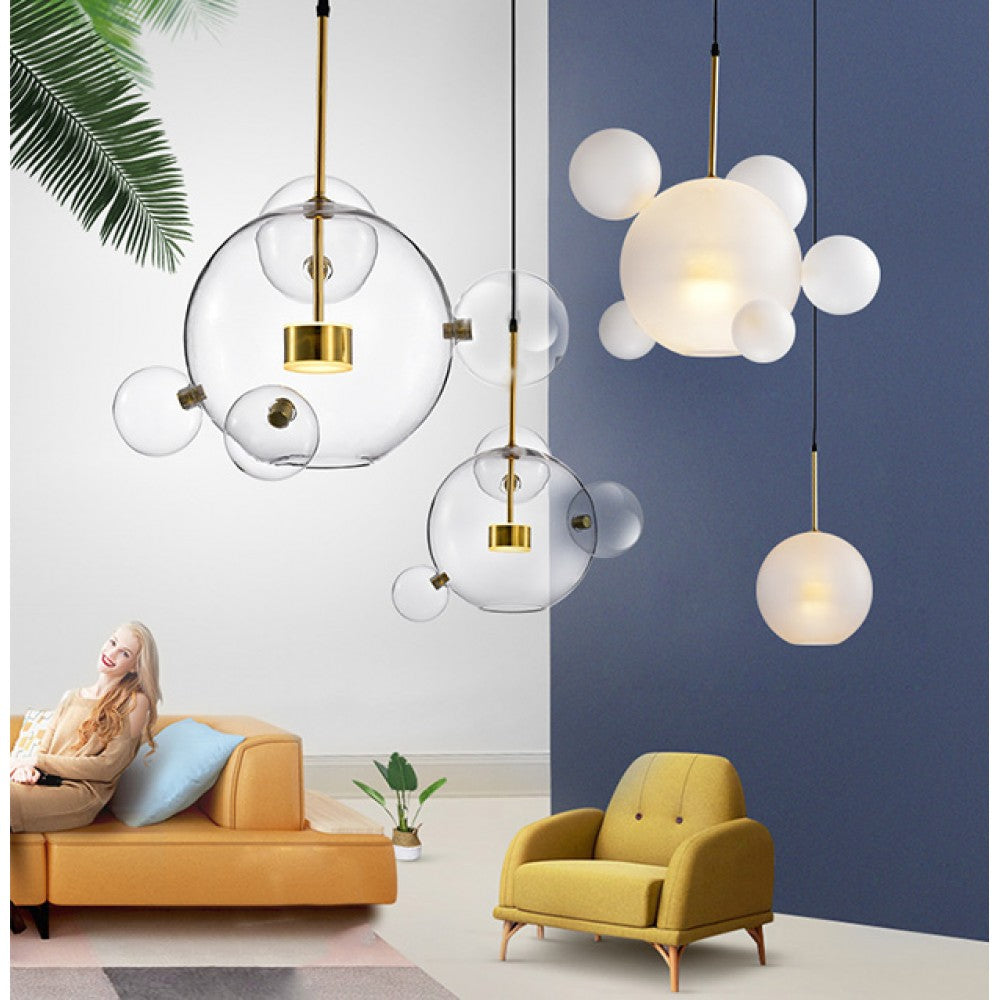bubble light chandelier