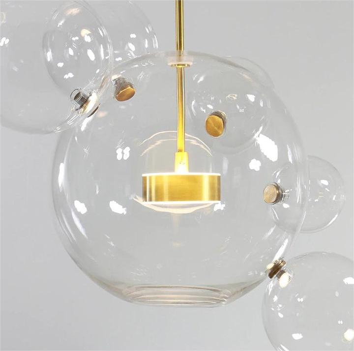 clear glass bubble chandelier