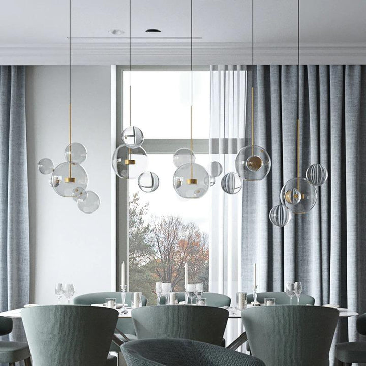 clear glass bubble chandelier