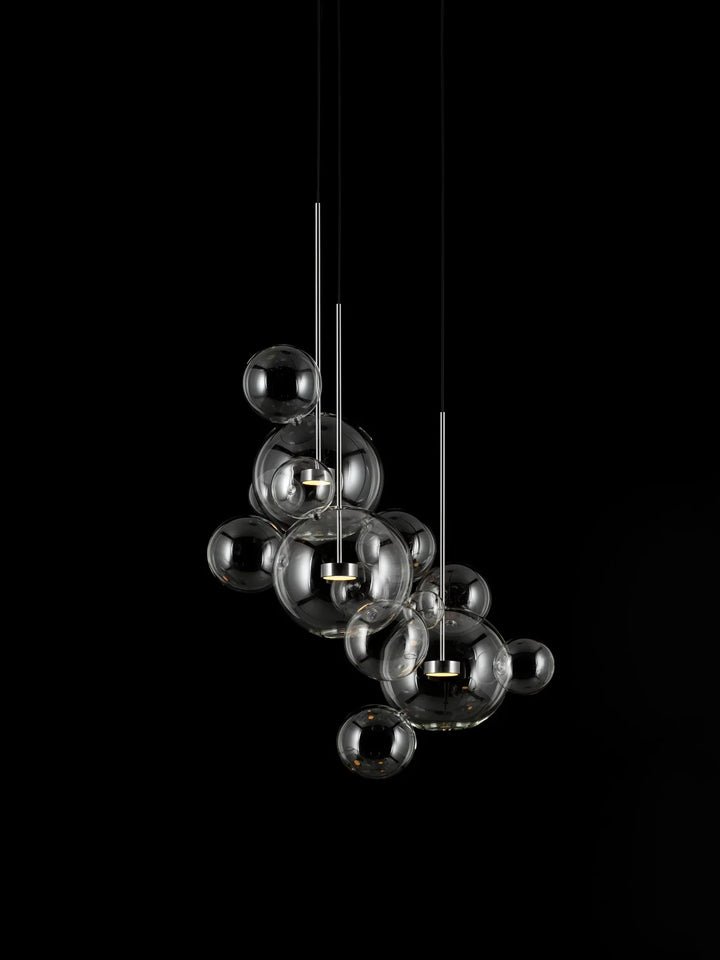 clear glass bubble chandelier