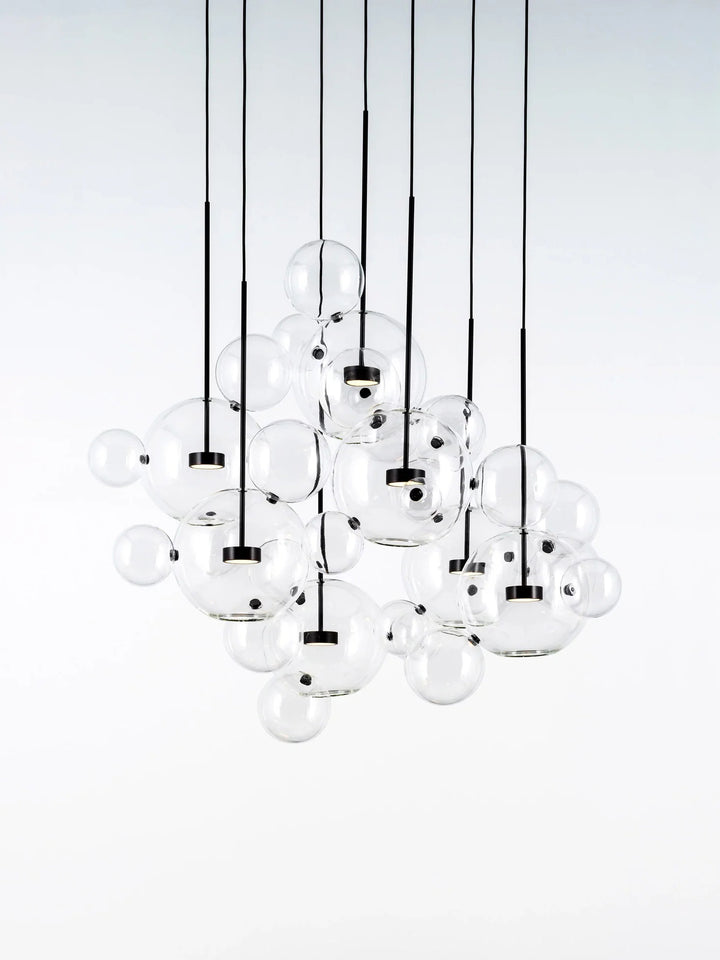 clear glass bubble chandelier