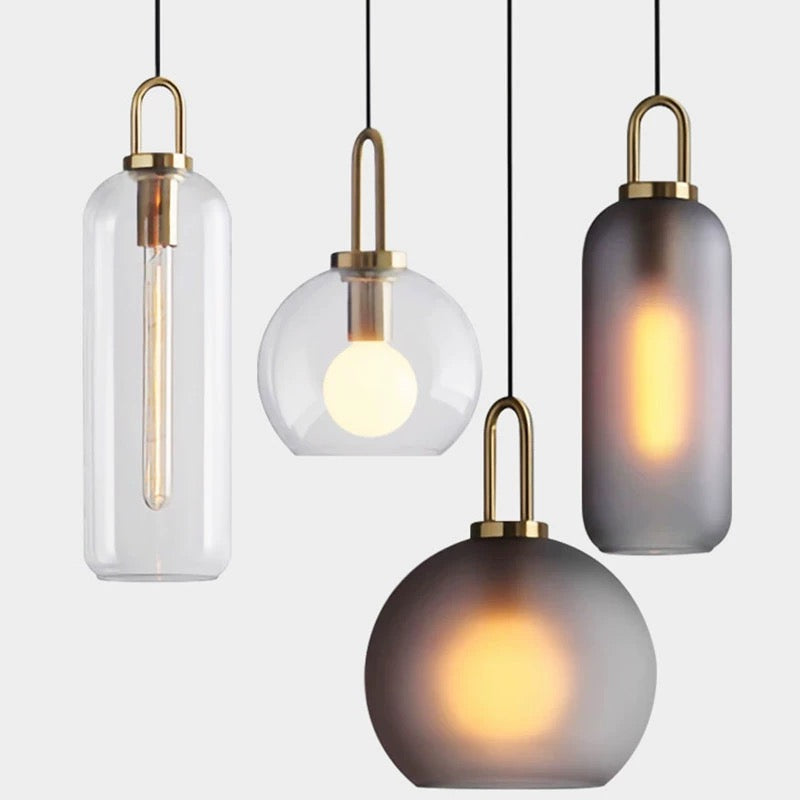 Retro Industrial Style Frosted Glass Chandelier Pedant