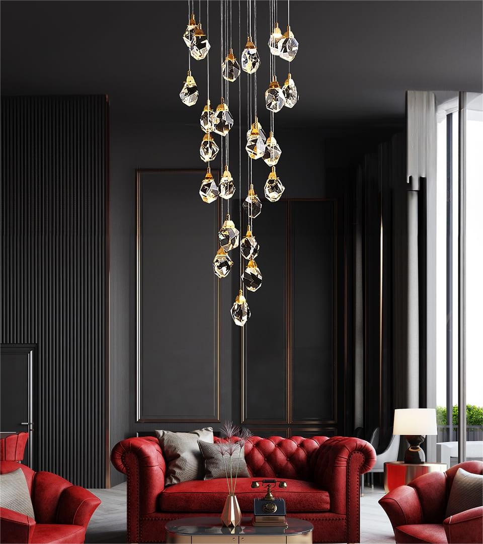 brass chandelier modern