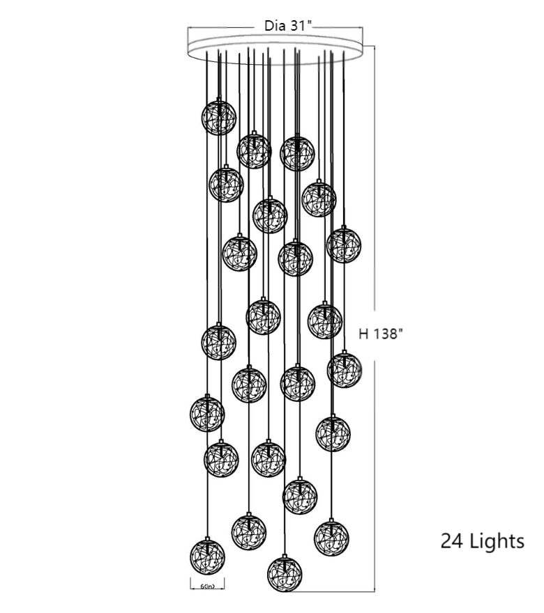 Glass Bubble Chandelier Modern Art Pendant