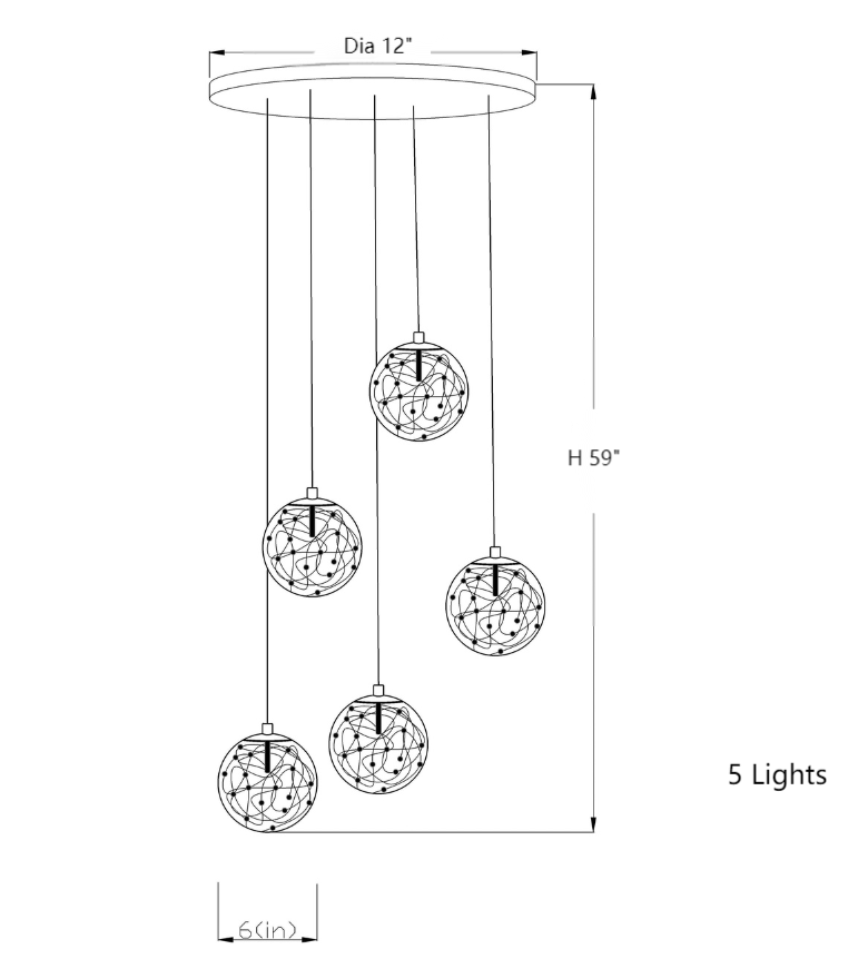 Glass Bubble Chandelier Modern Art Pendant