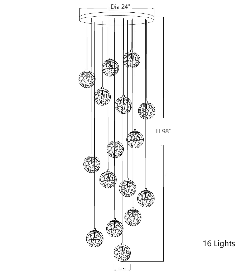 Glass Bubble Chandelier Modern Art Pendant