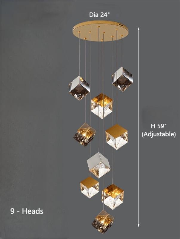 Personalized staircase chandelier