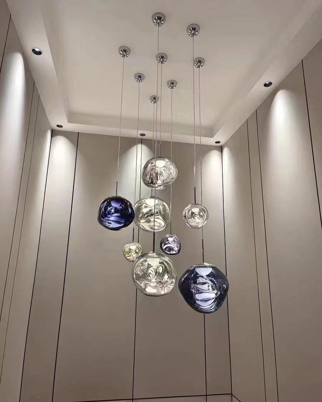 Elegant crystal chandelier for staircases
