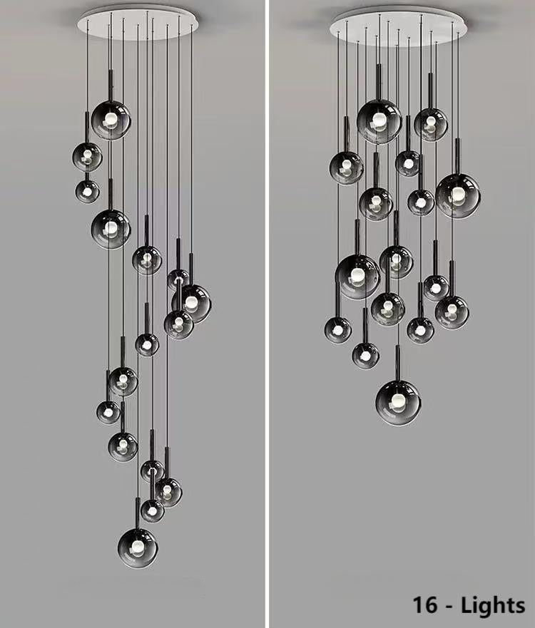 bubble ball chandelier