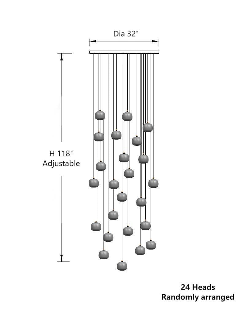 Foyer and staircase crystal chandelier