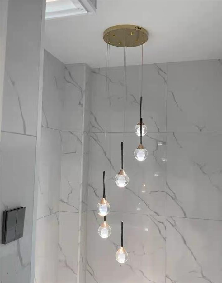Foyer crystal chandelier