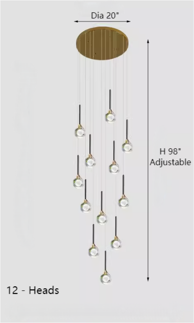 Foyer crystal chandelier