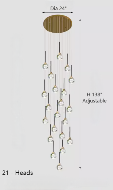 New style chandelier for stairs