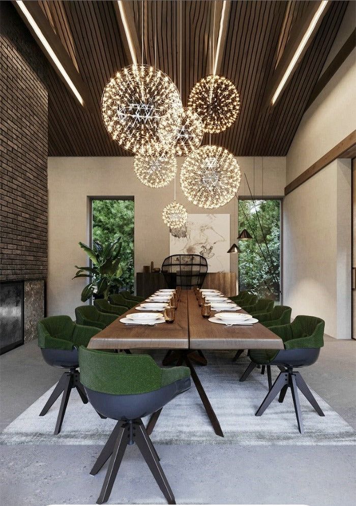 Nordic Gypsophila Sparkle Ball Star Chandelier