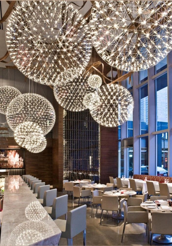 Nordic Gypsophila Sparkle Ball Star Chandelier