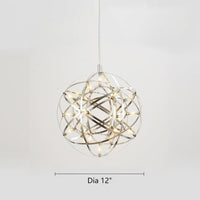 Thumbnail for Nordic Gypsophila Sparkle Ball Star Chandelier
