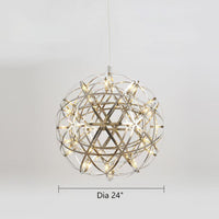 Thumbnail for Nordic Gypsophila Sparkle Ball Star Chandelier