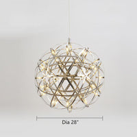 Thumbnail for Nordic Gypsophila Sparkle Ball Star Chandelier