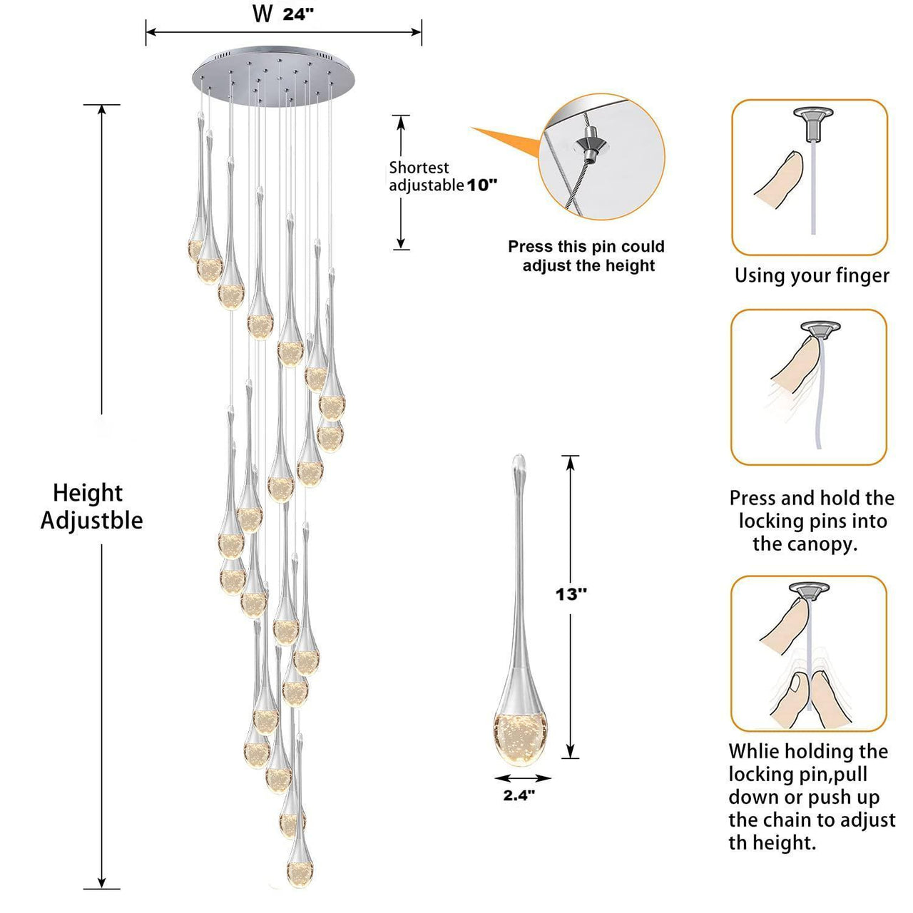 foyer chandelier modern