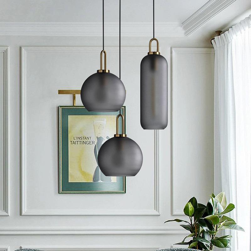 Retro Industrial Style Frosted Glass Chandelier Pedant