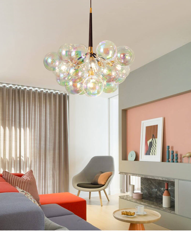 bubble ball chandelier