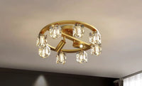 Thumbnail for All Copper Luxury Crystal Ceiling Flush Chandelier