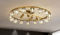 Thumbnail for All Copper Luxury Crystal Ceiling Flush Chandelier