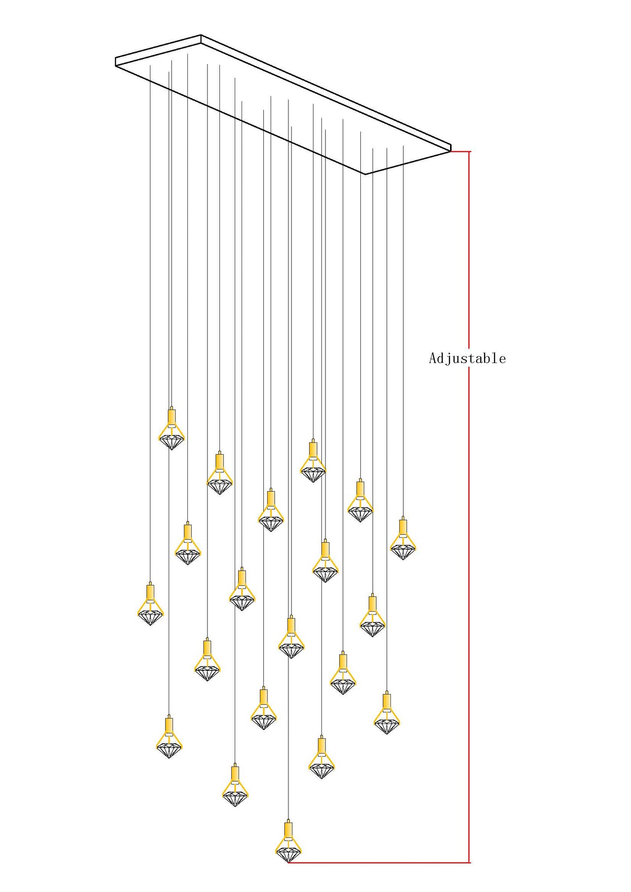 brass and glass chandelier