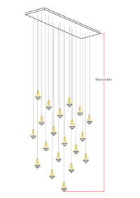 Thumbnail for brass and glass chandelier