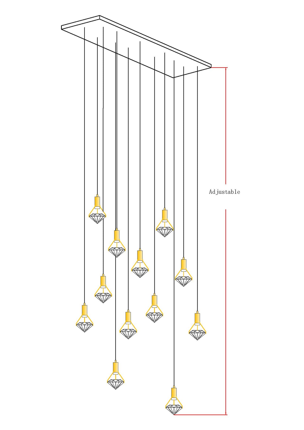 modern crystal chandelier