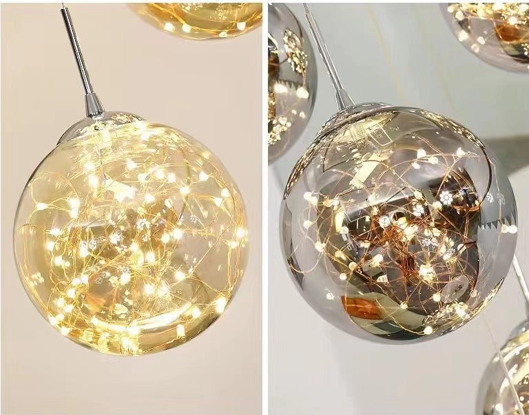 glass globe chandelier