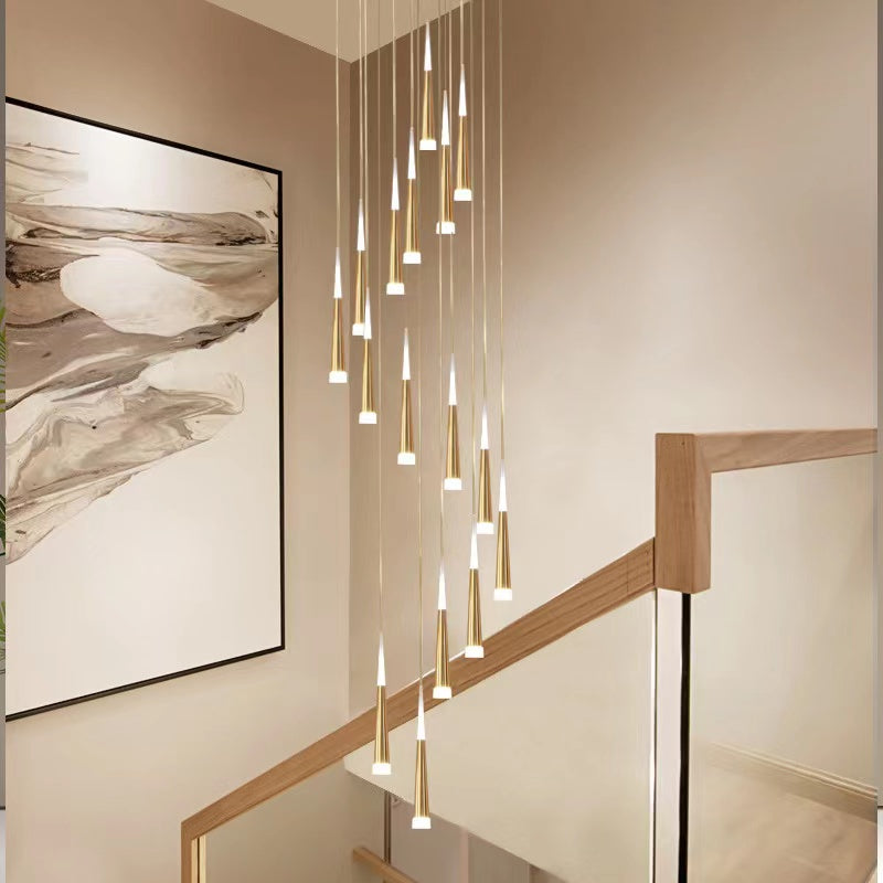 2-Story Foyer Pendant Meteor Light Staircase Chandelier