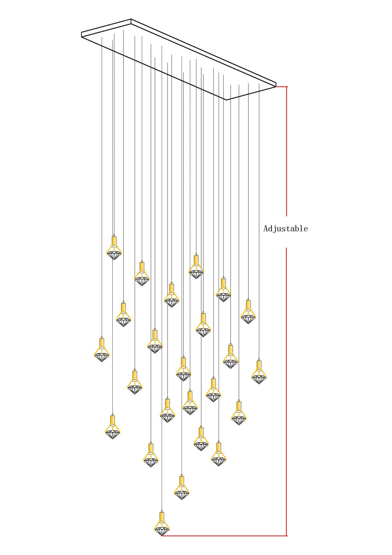 hanging crystal lights