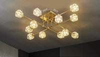 Thumbnail for Modern All-Copper Light Luxury Crystal Ceiling Lamp