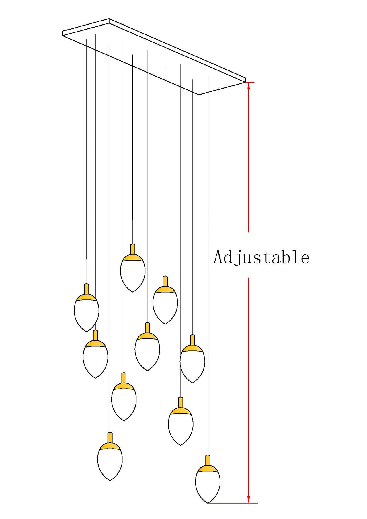 pendant crystal light