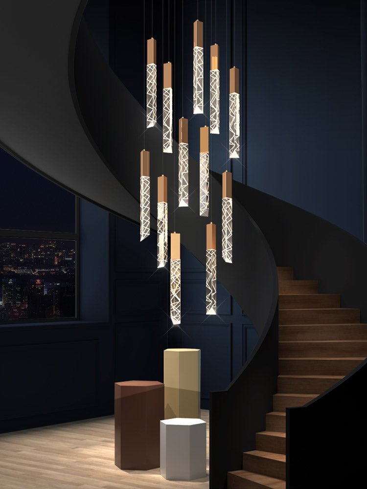 black modern chandelier