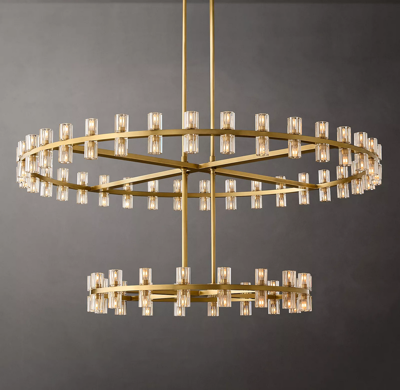 All Copper Luxury Large Crystal Chandelier
