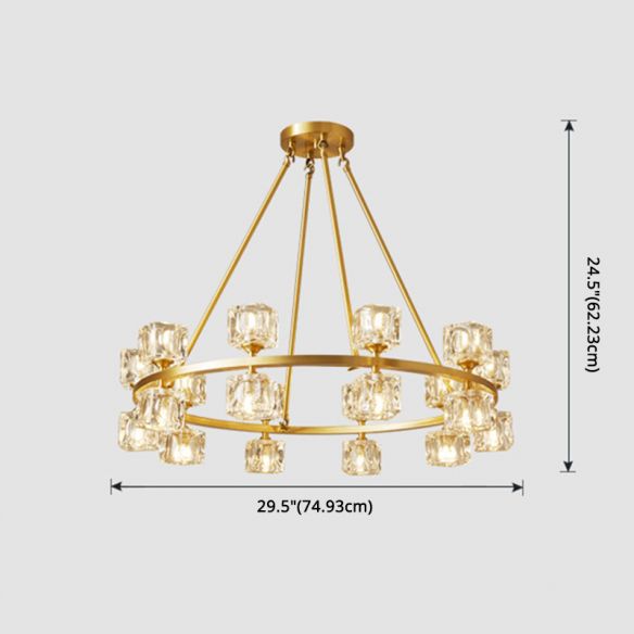 round crystal chandelier