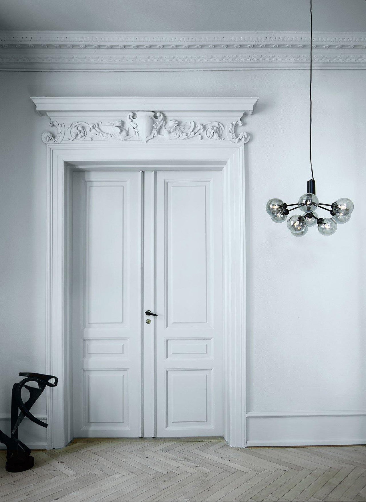glass globe chandelier