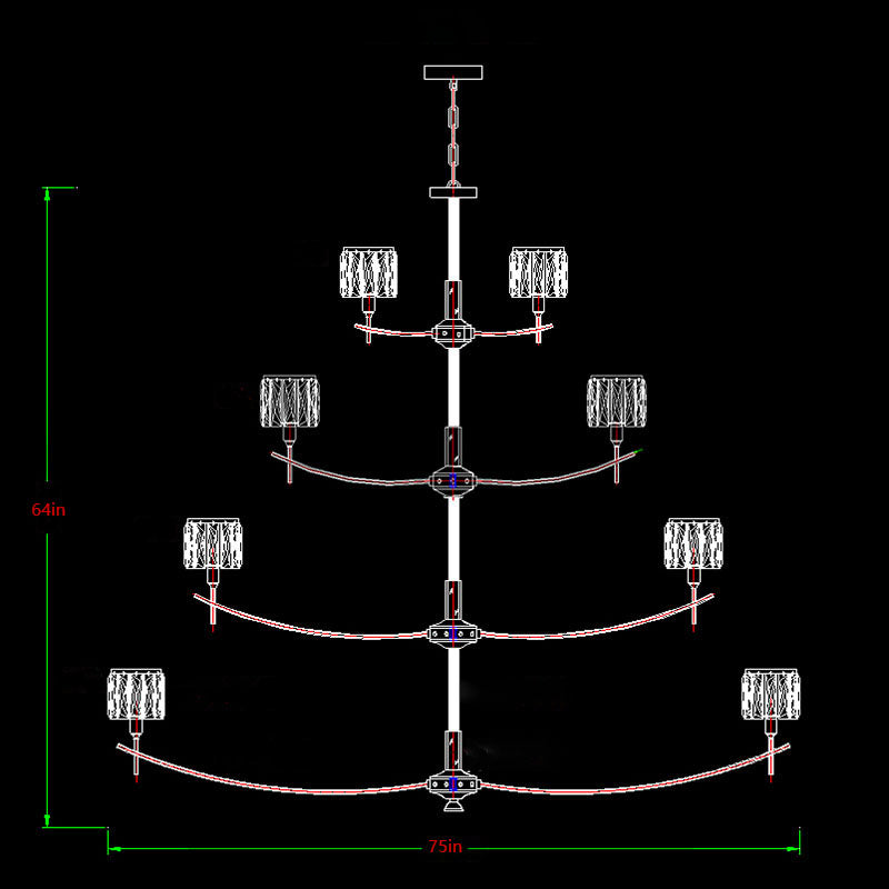 hanging crystal light