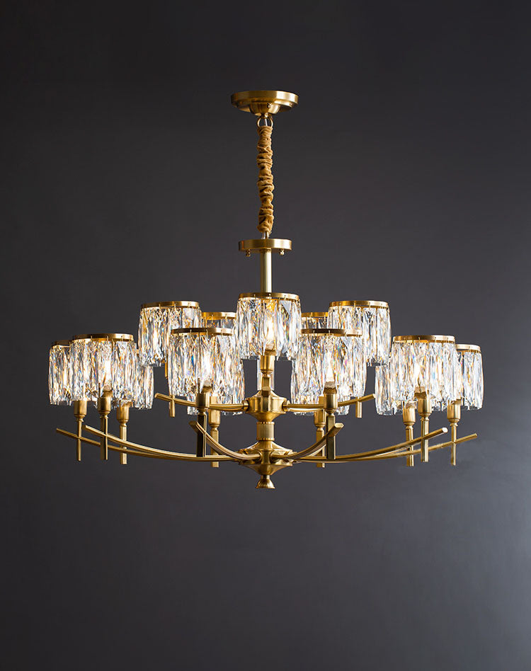 large crystal chandelier