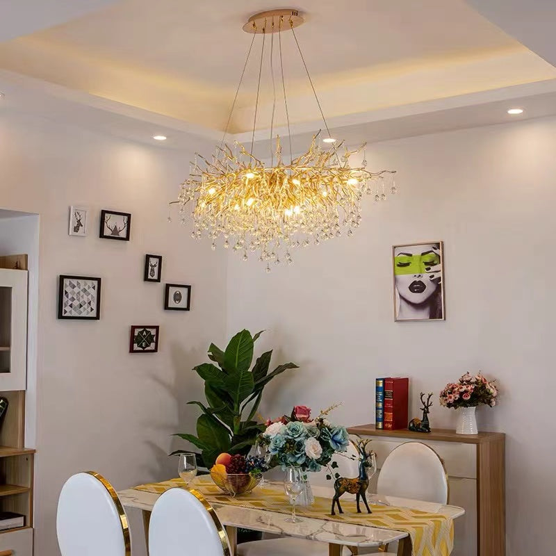 brass chandelier