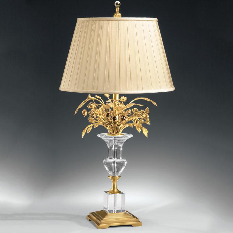 Brass vase table lamp