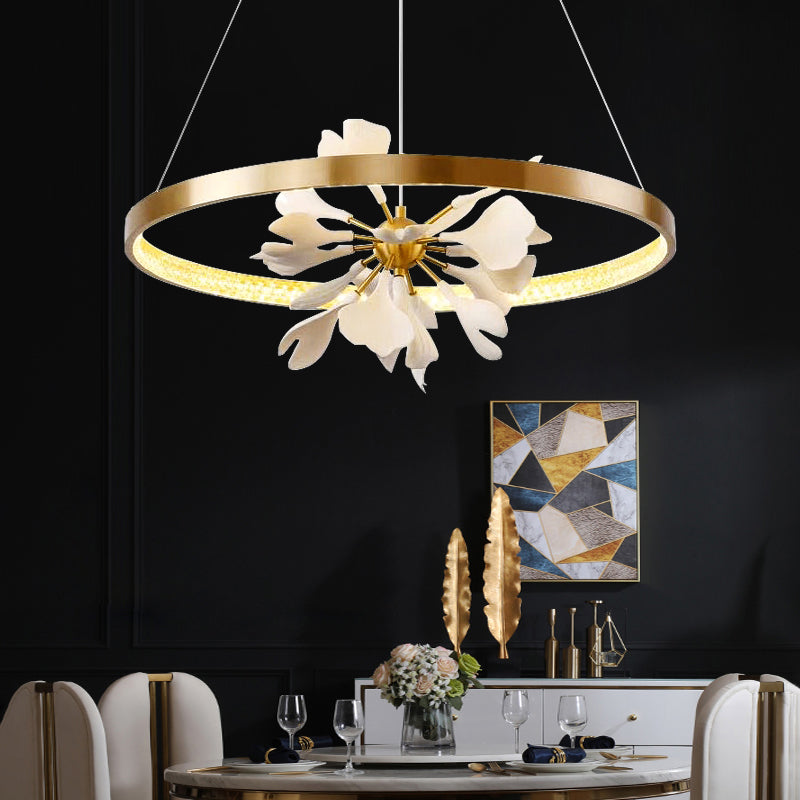 brass chandelier