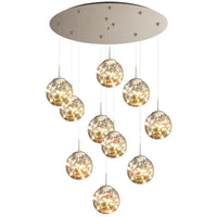 Thumbnail for glass bubble chandelier dining room